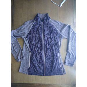 Smartwool Women's L Propulsion 60 Insulated Jacket Full Zip Wool Bordeaux Stripe